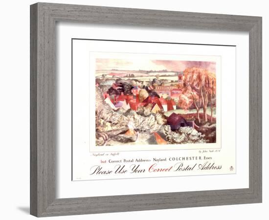 Please Use Your Correct Postal Address-John Nash-Framed Art Print