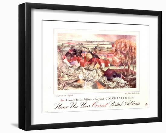 Please Use Your Correct Postal Address-John Nash-Framed Art Print