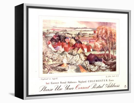 Please Use Your Correct Postal Address-John Nash-Framed Stretched Canvas