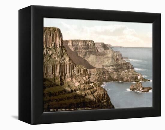 Pleaskin Head, Giant's Causeway, 1890s-Science Source-Framed Premier Image Canvas