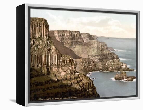 Pleaskin Head, Giant's Causeway, 1890s-Science Source-Framed Premier Image Canvas