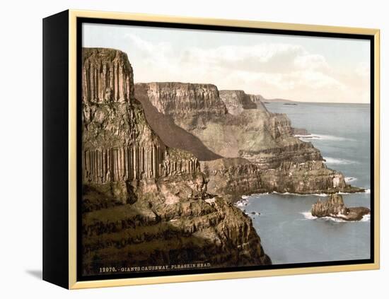 Pleaskin Head, Giant's Causeway, 1890s-Science Source-Framed Premier Image Canvas