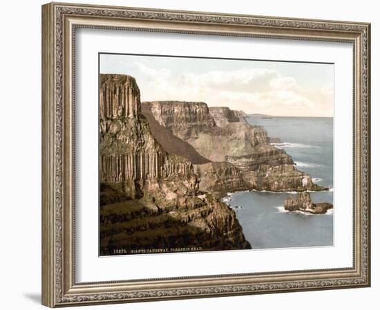 Pleaskin Head, Giant's Causeway, 1890s-Science Source-Framed Giclee Print