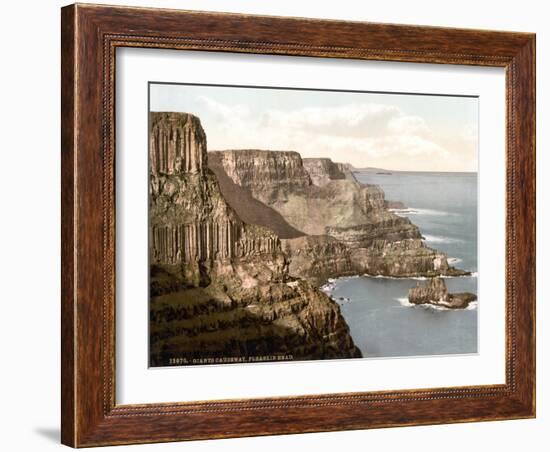 Pleaskin Head, Giant's Causeway, 1890s-Science Source-Framed Giclee Print