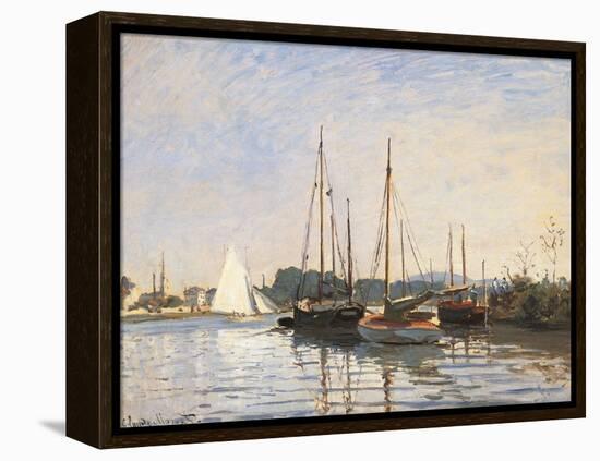 Pleasure Boats at Argenteuil-Claude Monet-Framed Stretched Canvas