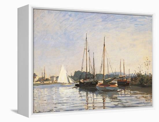 Pleasure Boats at Argenteuil-Claude Monet-Framed Stretched Canvas