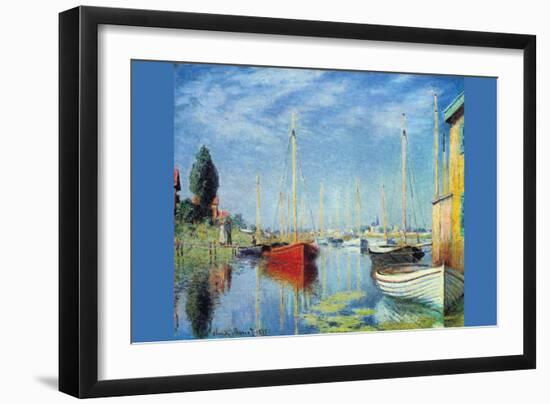 Pleasure Boats At Argenteuil-Claude Monet-Framed Art Print