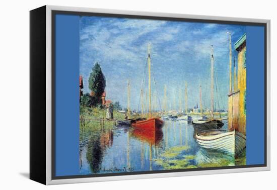 Pleasure Boats at Argenteuil-Claude Monet-Framed Stretched Canvas