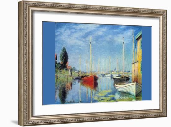 Pleasure Boats at Argenteuil-Claude Monet-Framed Art Print