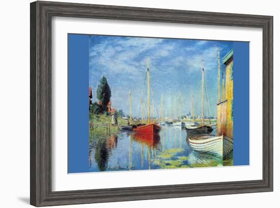 Pleasure Boats at Argenteuil-Claude Monet-Framed Art Print