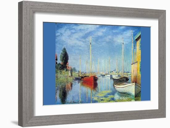 Pleasure Boats at Argenteuil-Claude Monet-Framed Art Print