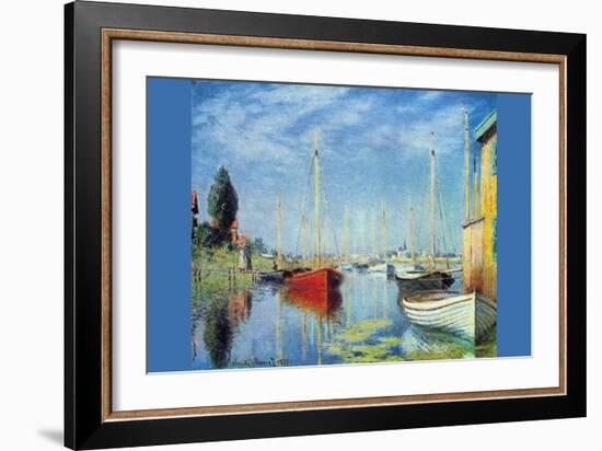 Pleasure Boats at Argenteuil-Claude Monet-Framed Art Print