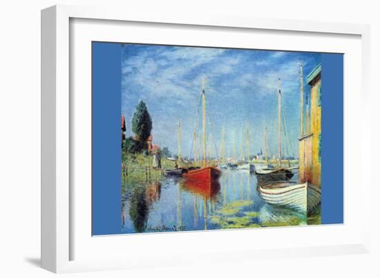 Pleasure Boats at Argenteuil-Claude Monet-Framed Art Print