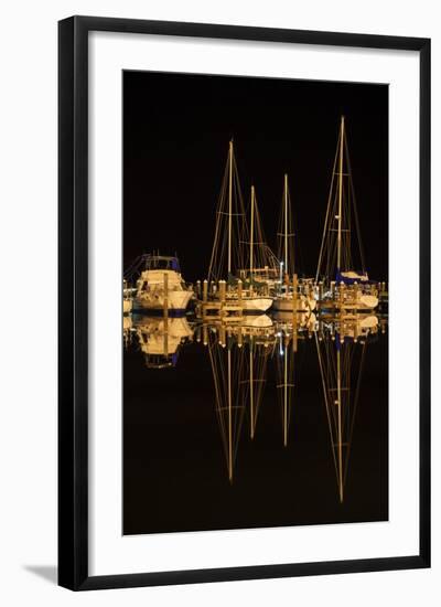 Pleasure Boats in Fulton Harbor-Larry Ditto-Framed Photographic Print