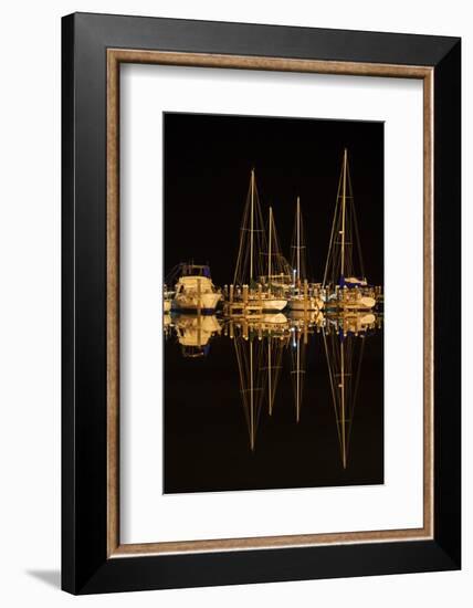 Pleasure Boats in Fulton Harbor-Larry Ditto-Framed Photographic Print