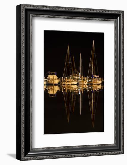 Pleasure Boats in Fulton Harbor-Larry Ditto-Framed Photographic Print