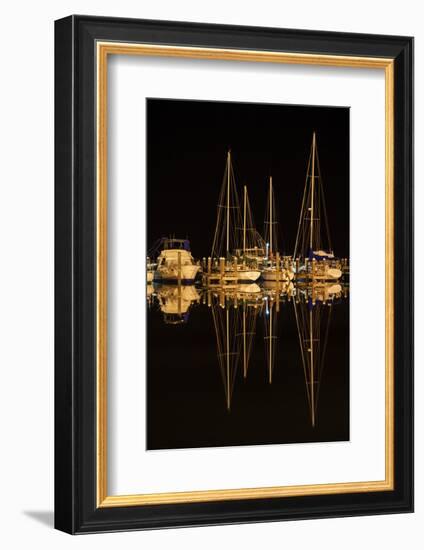 Pleasure Boats in Fulton Harbor-Larry Ditto-Framed Photographic Print