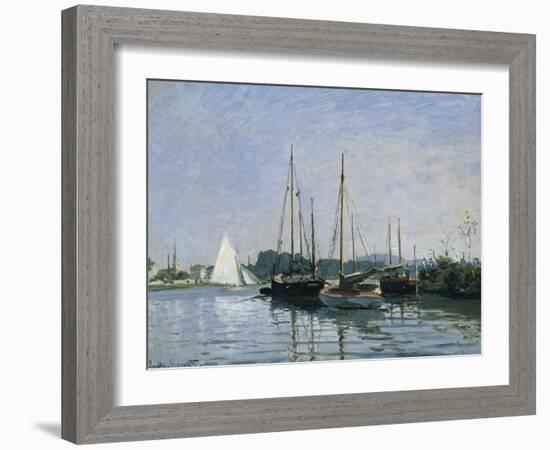 Pleasure Boats Near Argenteuil-Claude Monet-Framed Giclee Print