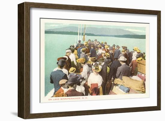 Pleasure Seekers on Lake Winnipesaukee, New Hampshire-null-Framed Art Print