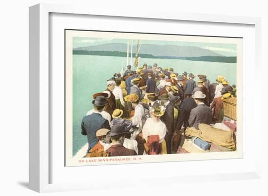 Pleasure Seekers on Lake Winnipesaukee, New Hampshire-null-Framed Art Print