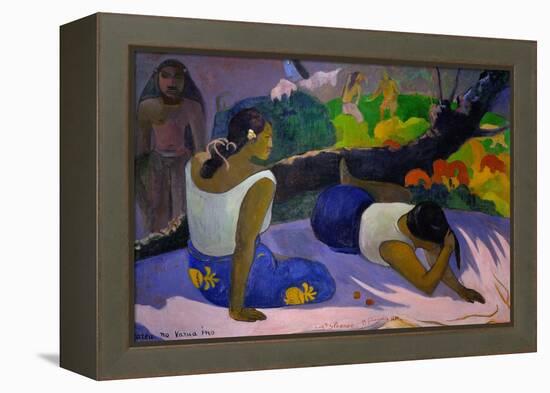 Pleasures of the Evil Spirit, (Arearea No Vareua Ino), 1894-Paul Gauguin-Framed Premier Image Canvas