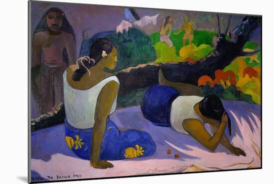 Pleasures of the Evil Spirit, (Arearea No Vareua Ino), 1894-Paul Gauguin-Mounted Giclee Print