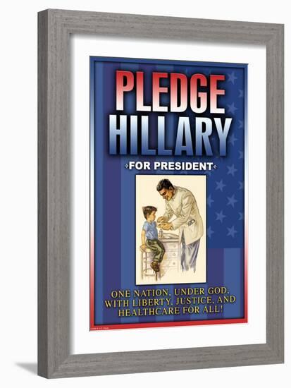 Pledge Hillary for President-null-Framed Art Print