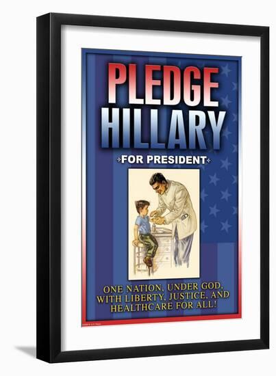 Pledge Hillary for President-null-Framed Art Print