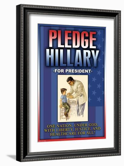 Pledge Hillary for President-null-Framed Art Print