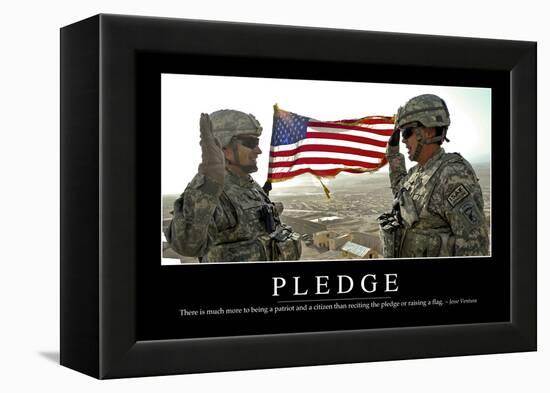 Pledge: Inspirational Quote and Motivational Poster-null-Framed Premier Image Canvas