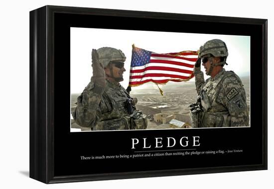 Pledge: Inspirational Quote and Motivational Poster-null-Framed Premier Image Canvas