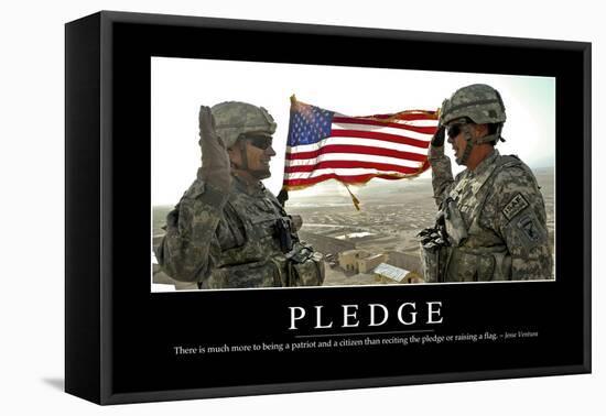 Pledge: Inspirational Quote and Motivational Poster-null-Framed Premier Image Canvas