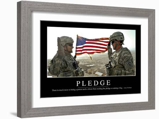 Pledge: Inspirational Quote and Motivational Poster-null-Framed Photographic Print