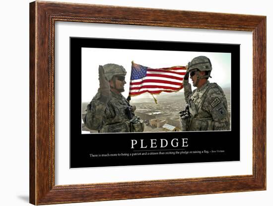 Pledge: Inspirational Quote and Motivational Poster-null-Framed Photographic Print