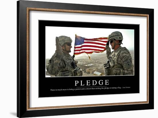 Pledge: Inspirational Quote and Motivational Poster-null-Framed Photographic Print