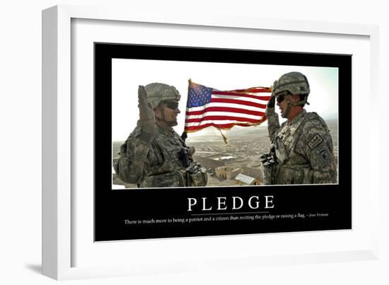 Pledge: Inspirational Quote and Motivational Poster-null-Framed Photographic Print