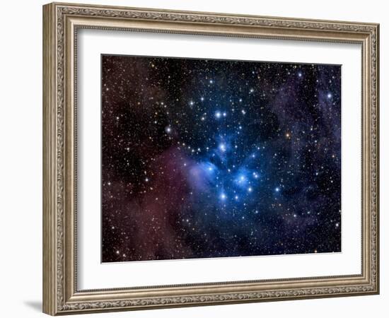 Pleiades, also known as the Seven Sisters-Stocktrek Images-Framed Photographic Print