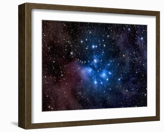 Pleiades, also known as the Seven Sisters-Stocktrek Images-Framed Photographic Print