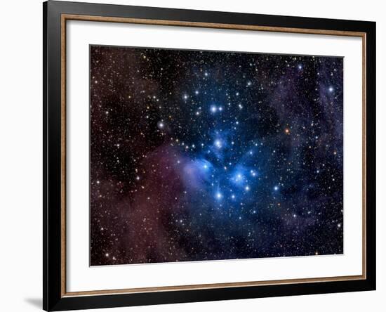 Pleiades, also known as the Seven Sisters-Stocktrek Images-Framed Photographic Print