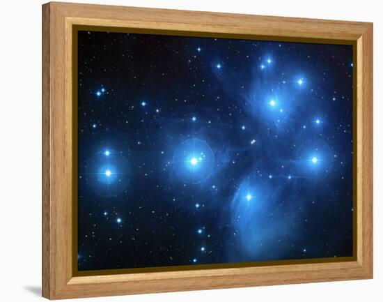 Pleiades Star Cluster (M45)-null-Framed Premier Image Canvas