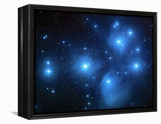 Pleiades Star Cluster (M45)-null-Framed Premier Image Canvas