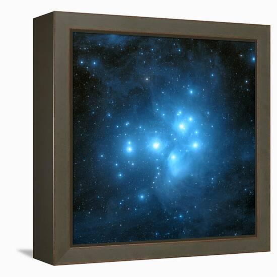 Pleiades Star Cluster-Davide De Martin-Framed Premier Image Canvas