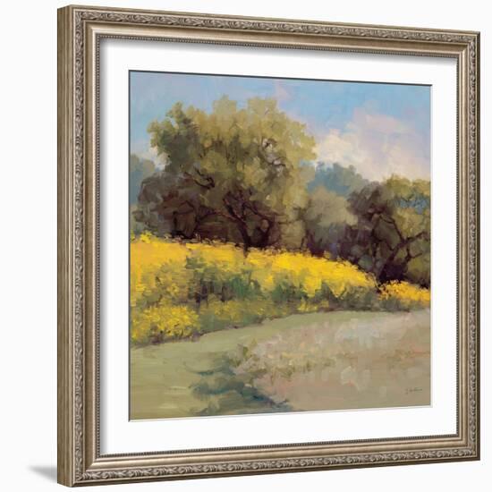 Plein Air Lavender and Yellow-Jill Schultz McGannon-Framed Art Print