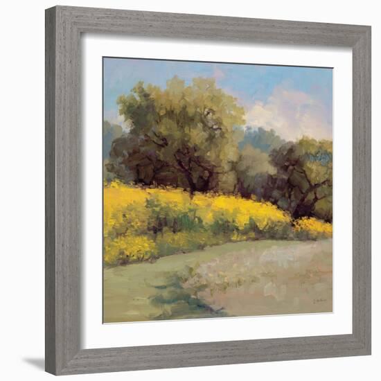 Plein Air Lavender and Yellow-Jill Schultz McGannon-Framed Art Print