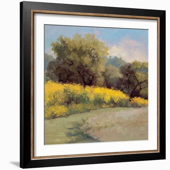 Plein Air Lavender and Yellow-Jill Schultz McGannon-Framed Art Print