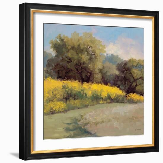 Plein Air Lavender and Yellow-Jill Schultz McGannon-Framed Art Print