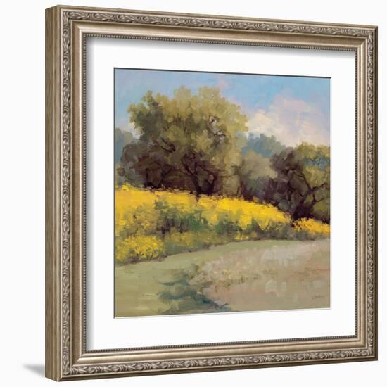 Plein Air Lavender and Yellow-Jill Schultz McGannon-Framed Art Print