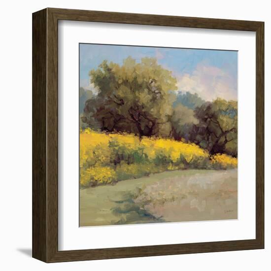 Plein Air Lavender and Yellow-Jill Schultz McGannon-Framed Art Print