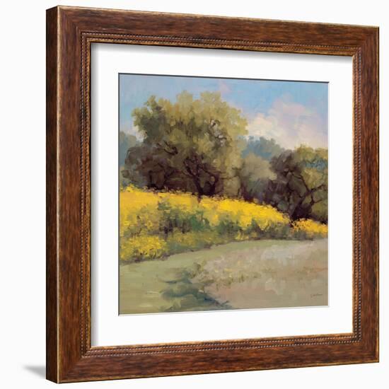 Plein Air Lavender and Yellow-Jill Schultz McGannon-Framed Art Print