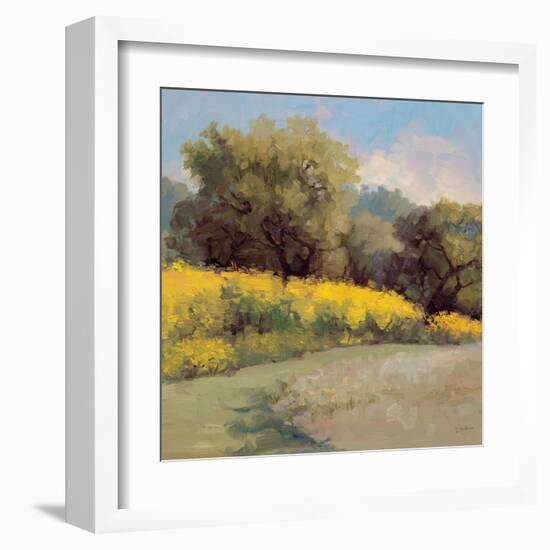 Plein Air Lavender and Yellow-Jill Schultz McGannon-Framed Art Print